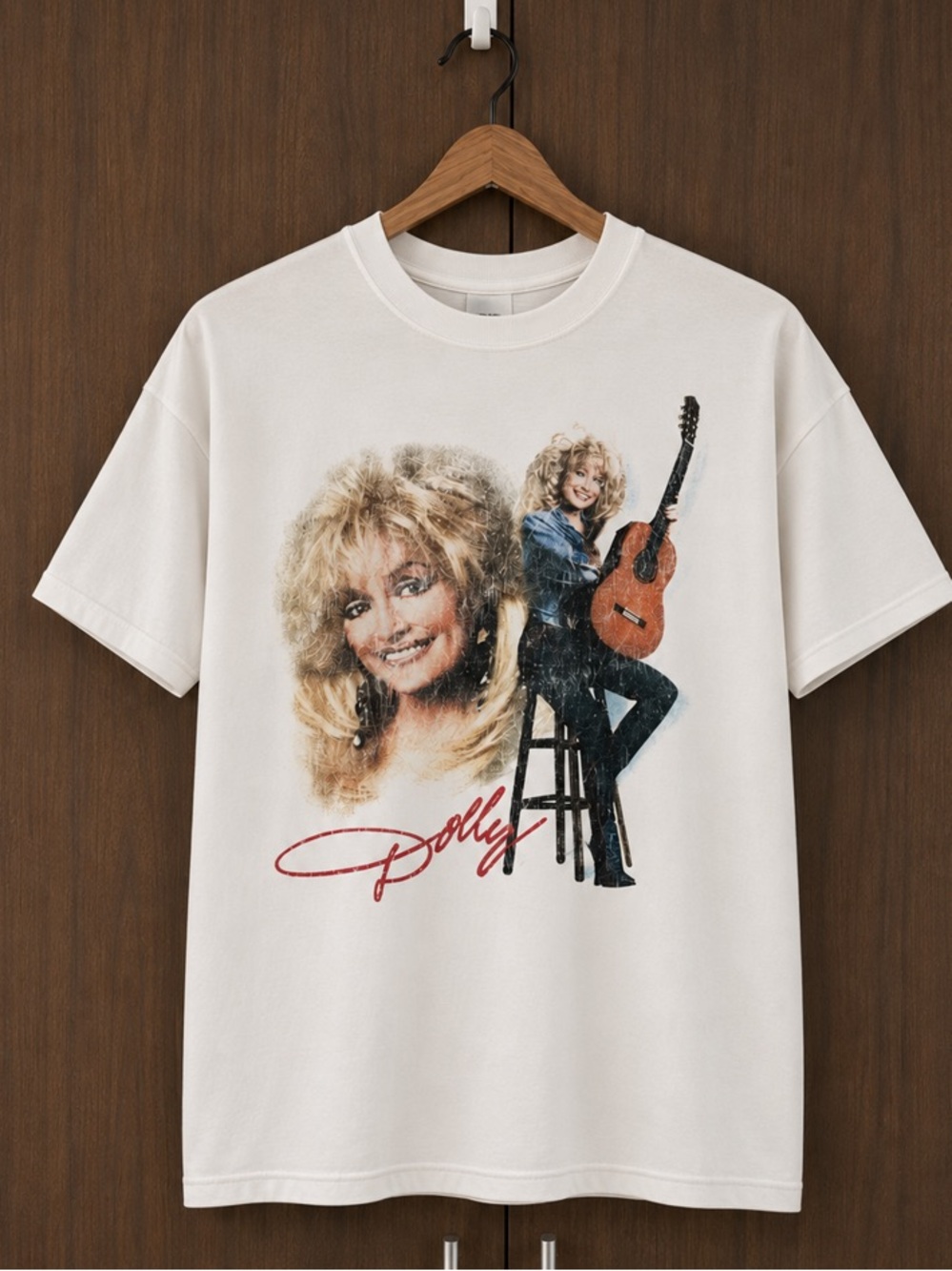 Dolly Parton White Graphic T-Shirt